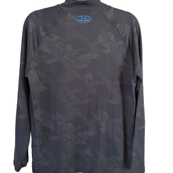 Under Armour Velocity 1/4 Zip Pullover Perforated Black Camo - Size Medium - Picture 3 of 9